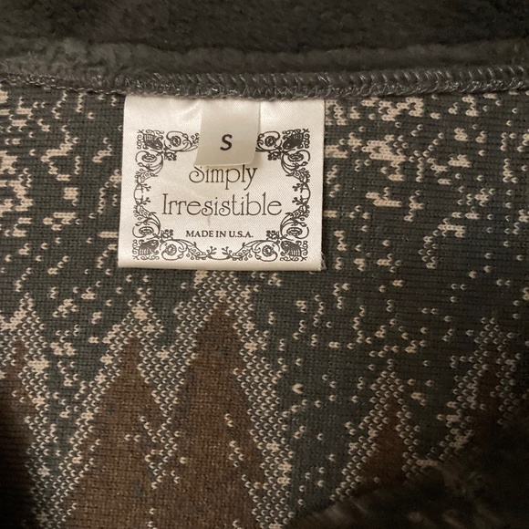 Coat  Jacket/ Simple Irresistible/  Blk Brn  Winter Scene SM - Picture 5 of 7